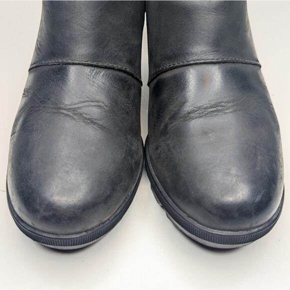 Sorel Joan of Arctic II boots black nubuck leather chelsea wedge heeled size 8.5 - Picture 4 of 10